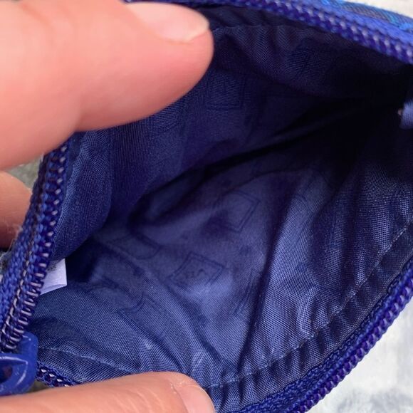 VERA BRADLEY BLUE TAPESTRY FLORAL 100% COTTON FABRIC COIN PURSE - Picture 3 of 3